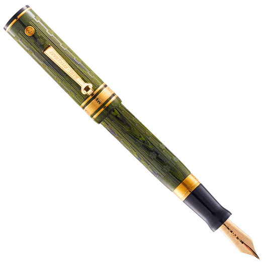 Wahl-Eversharp Decoband Ebonite Green Ripple Chased - Fountain Pen